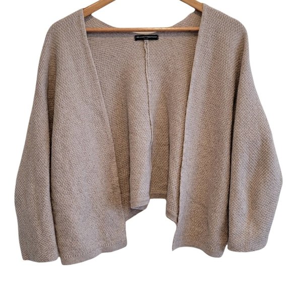 Brandy Melville cropped open cardigan beige small medium - Picture 2 of 14